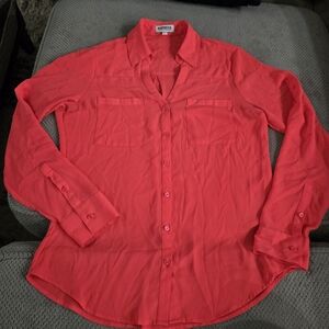 Express Vibrant Coral Shirt
